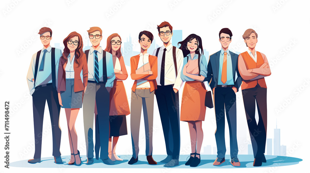 Obraz premium Collective Ambition: Vibrant Image of College/University Students or Young Employees