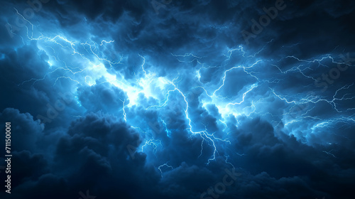Lightning thunderstorm flash over the night sky. Concept on topic weather, cataclysms (hurricane, Typhoon, tornado, storm) photo