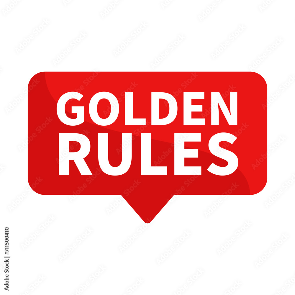 Golden Rules In Red Rectangle Shape For Important Rule Detail Information Announcement
Golden Rules In Red Rectangle Shape For Important Rule Detail Information Announcement