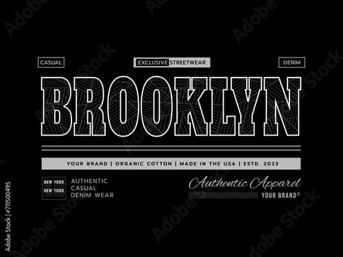Vector brooklyn vector slogan typography for tshirt design