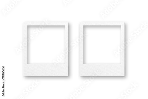 Two Blank Instant Camera Frames Illustration