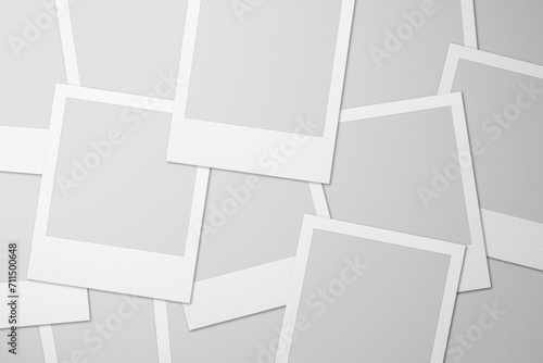Stacked Blank Instant Camera Frames Illustration