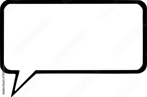 Speech bubble outline icon vector illustration. Comic bubble symbol hand drawing design element