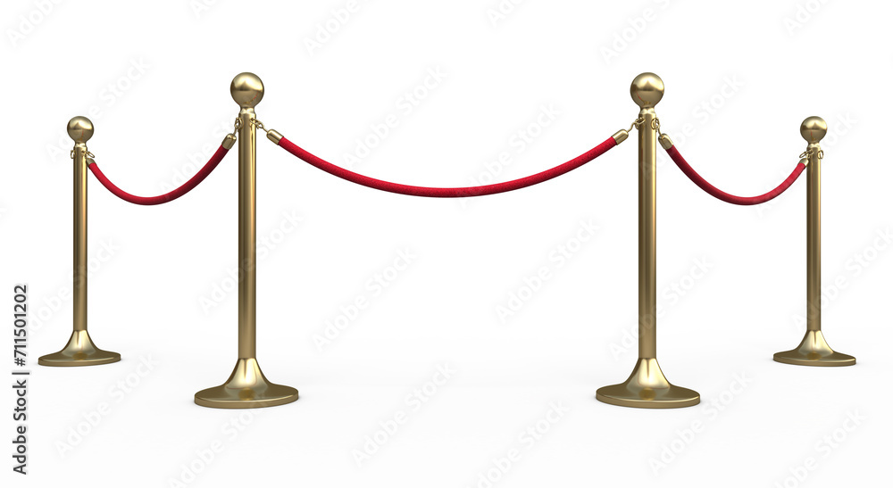 Barrier rope render (isolated on white and clipping path)
Barrier rope render (isolated on white and clipping path)