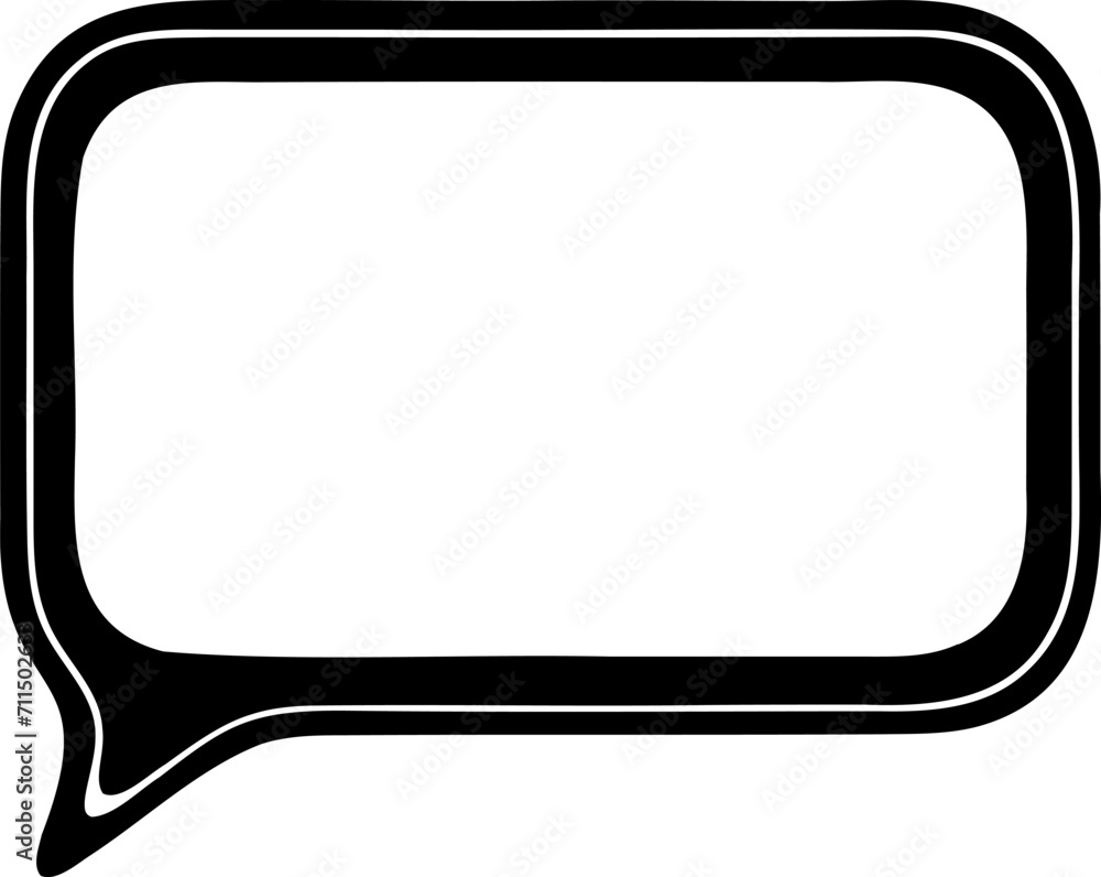Speech bubble outline icon vector illustration. Comic bubble symbol hand drawing design element Speech bubble outline icon vector illustration. Comic bubble symbol hand drawing design element