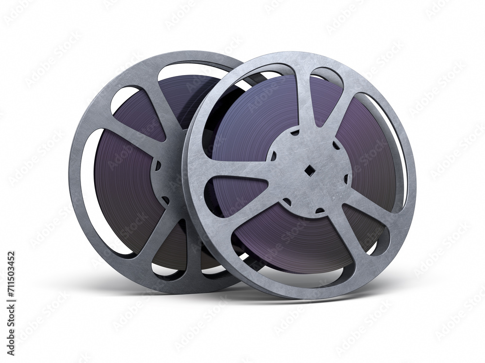 Obraz premium film reel strip (clipping path and isolated on white) 