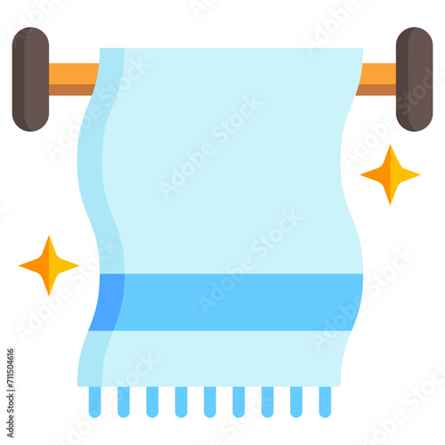 Washcloth multi color icon, relate to housekeeping. use for UI or UX kit, web and app development.