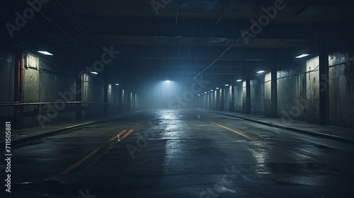 City Whispers: Midnight Activity in the Hazy Underpass Alley © Maximilien