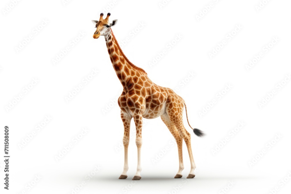 Obraz premium Giraffe isolated on a white background