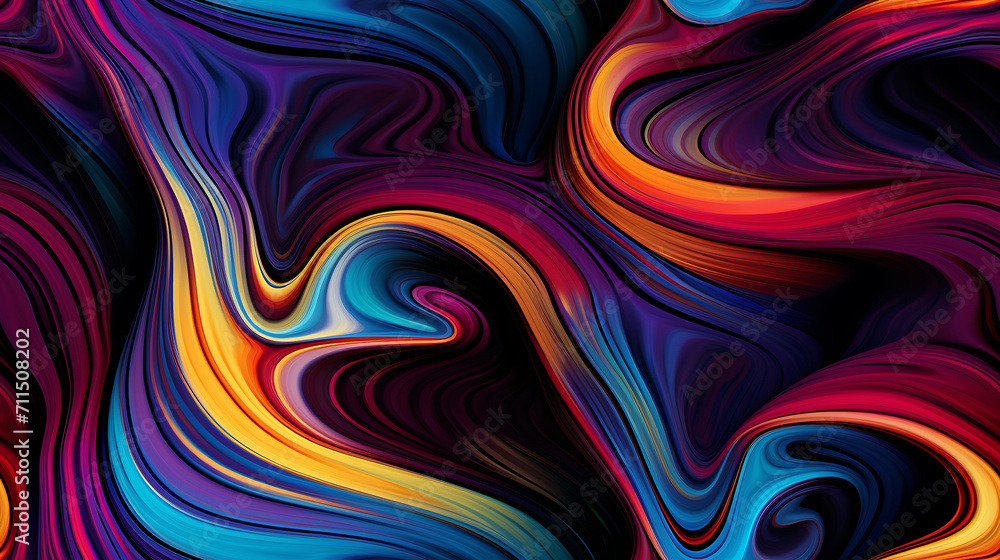 Obraz premium abstract colorful background in paint swirls - Seamless tile. Endless and repeat print.