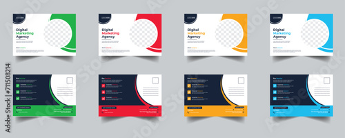 Modern Creative Corporate Post Card Template, Vector Template for Opening Invitation Editable, Professional Business Postcard Design, Event Card Design, Invitation Design, Direct Mail EDDM Template