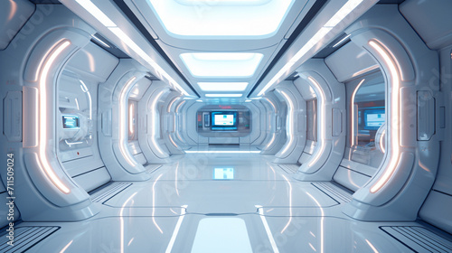 Futuristic Horizon: Abstract Light-Colored External Panels in Sci-Fi Design