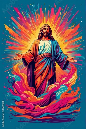Illustration of Jesus Christ resurrection 