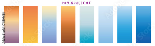 Pastel gradient smooth and vibrant soft color background set for devices, pc and modern smartphone screen soft pastel color backgrounds vector ux and ui design illustration isolated on white