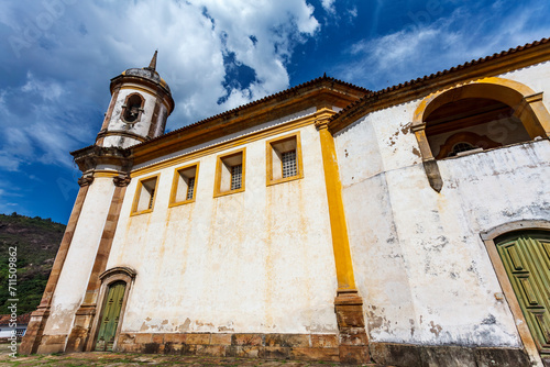 Facade of the church of Saint Francis of Assisi, Ouro Preto, Minas Gerais, Brazil, South America