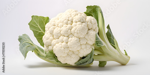 cauliflower isolated on white background photo