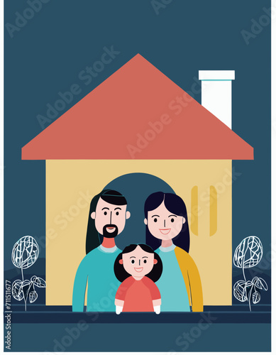 Vettoriale economia della famiglia risparmio casa business