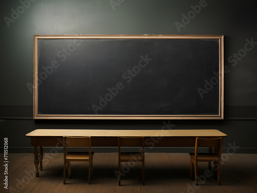 Blank blackboard. class. school. Educational process, space for text. New Academic Year
