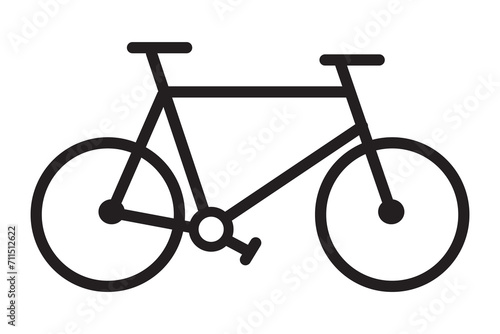 Bicycle icon symbol line design vector ilustration.