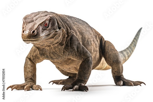 Komodo Dragon isolated on a white background