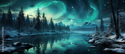 Winter Night's Dream Under Northern Lights © Lidok_L