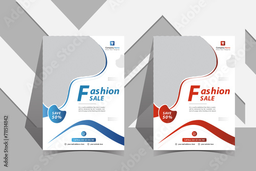 Fashion Online sale and discount flyer design photo