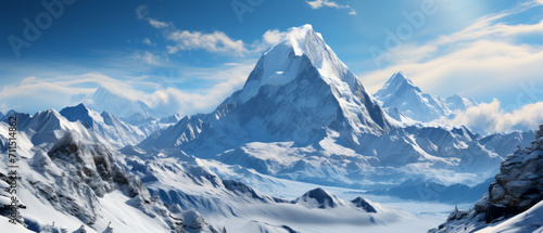 Snow-Capped Mountain Majesty © Lidok_L