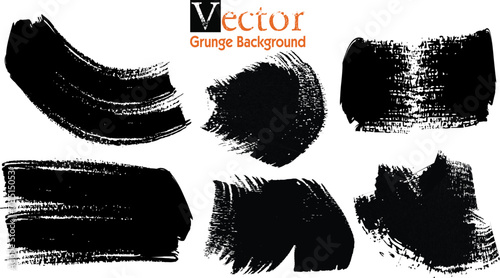 set Brush strokes. Vector paintbrush templates. Vector grunge style brush collection, grunge brush strokes ink paint isolated on white background