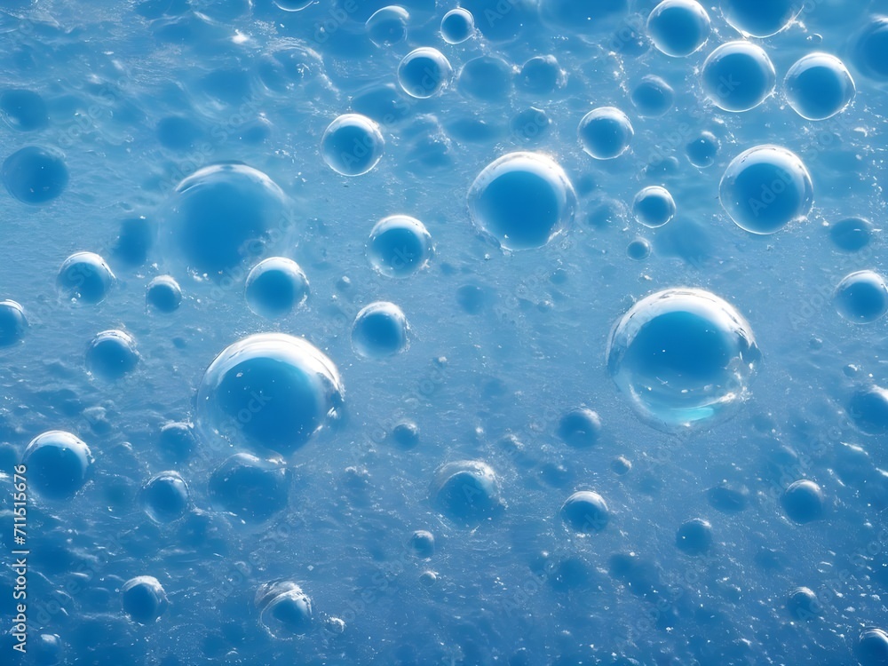 Water surface texture with bubbles and splashes