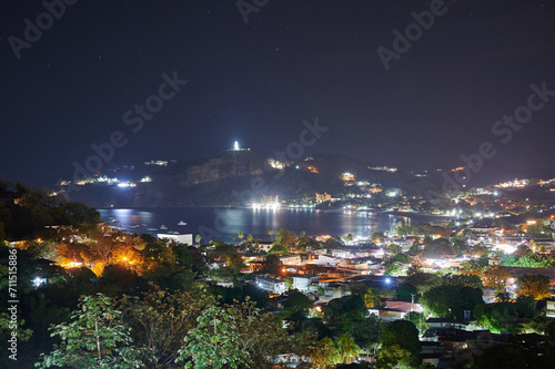 San Juan del sur city at night