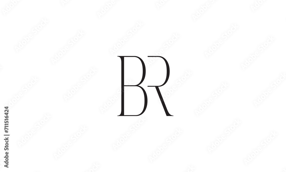 BR, RB, R, B Abstract Letters Logo Monogram BR, RB, R, B Abstract Letters Logo Monogram