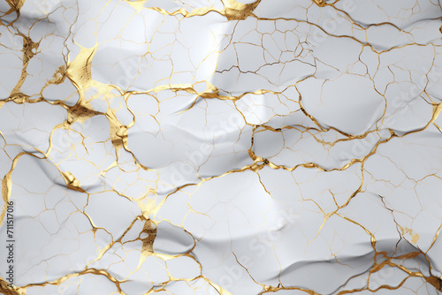 Marble texture with gold, abstract background. Generated by artificial intelligence