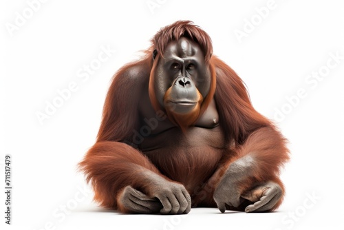 Orangutan isolated on a white background