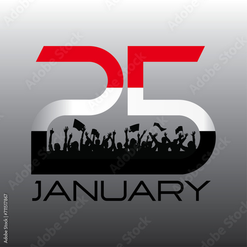 25 January Egypt revolution design