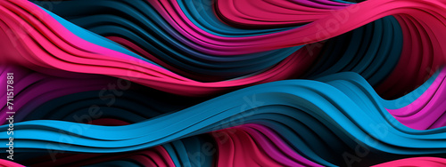 abstract background with colorful waves lines - Seamless tile. Endless and repeat print.