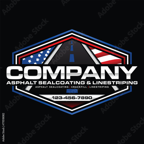 Illustration graphic vector of Asphalt repair, roadwork, pavement logo design template