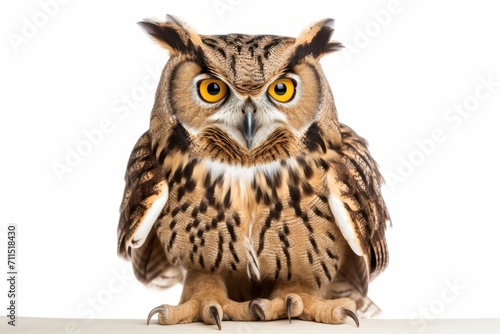 Owl isolated on a white background © Johannes