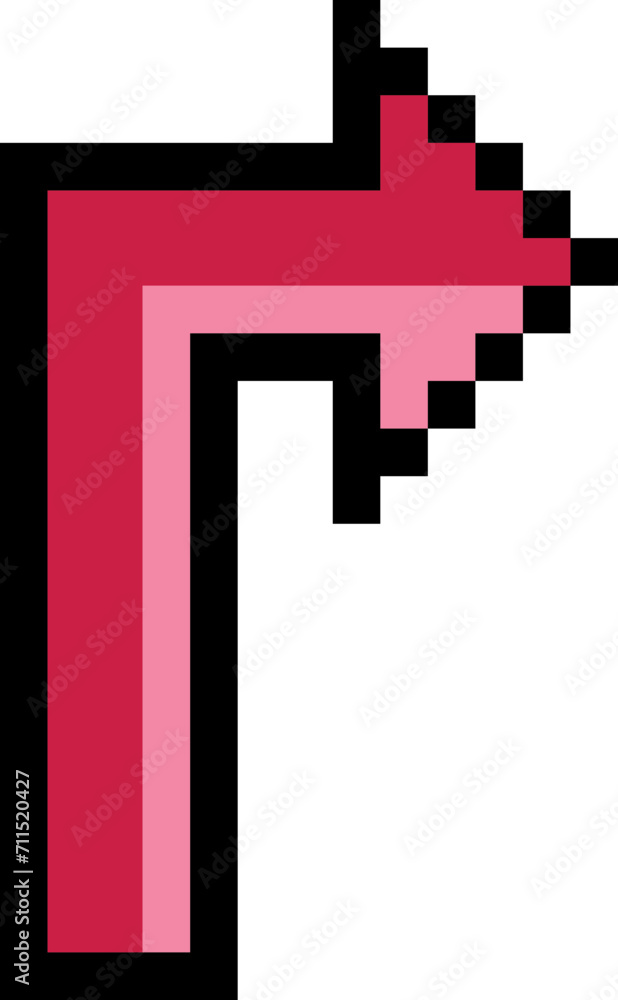Obraz premium pixel arrow retro