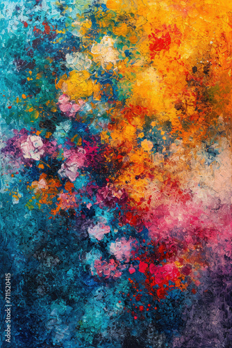 "Spring's Colorful Textural Journey", spring art © Dolgren