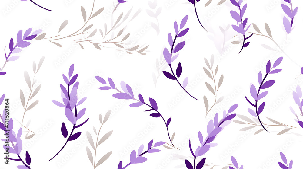 pattern with lavender - seamless floral with flowers - Seamless tile. Endless and repeat print.