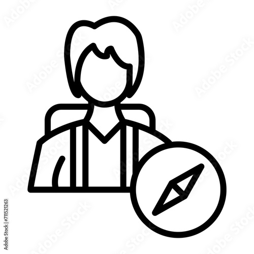 Tourist Line icon