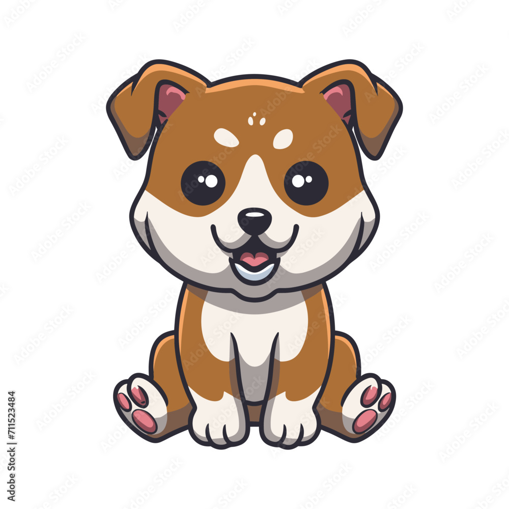 Cute Dog Flat Vector Illustration, Dog Vector Character Design
Cute Dog Flat Vector Illustration, Dog Vector Character Design