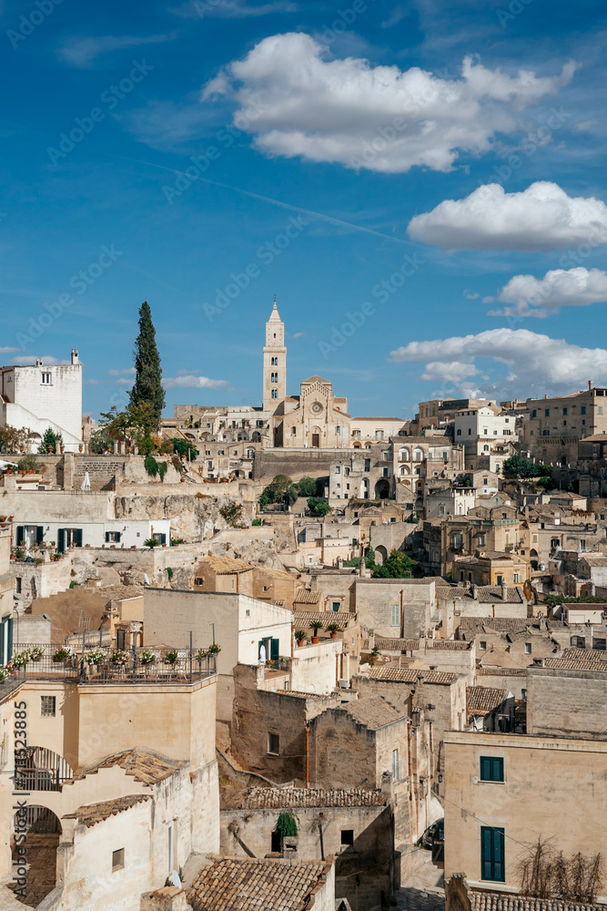Beautiful Unesco heritage town of Matera in Italy 