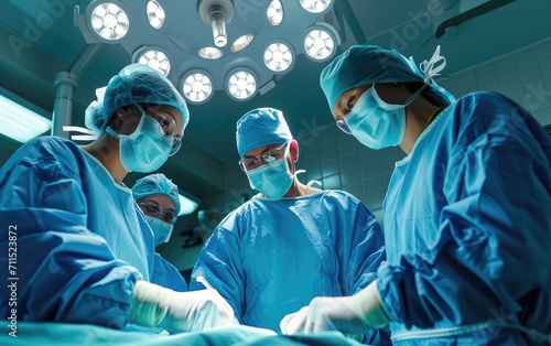 Hospital team of surgery do...