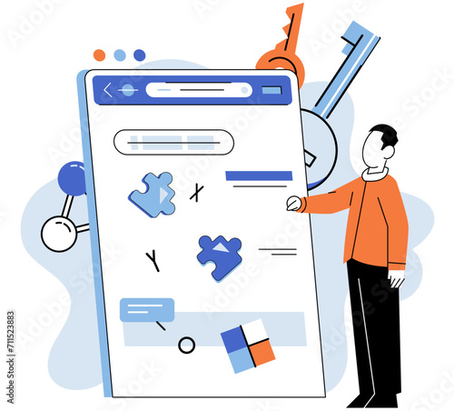 Logical thinking. Vector illustration. It paves way for sustainable and responsible decision-making Success is destination logical thinking It is result applying reason and sound judgment to achieve