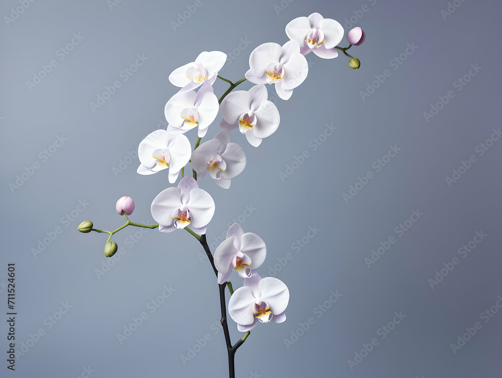 Fototapeta premium Orchid flower in studio background, single orchid flower, Beautiful flower images