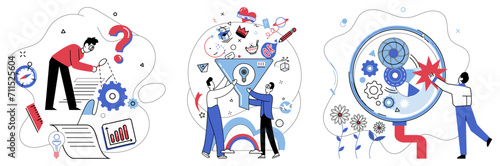 Brainstorming session vector illustration. Uniqueness is signature written by creative hand in script brainstorming session A brainstorming session is forge where ideas are molded into steel project