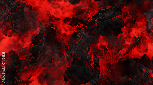 red and black background - burning lava flowing - Seamless tile. Endless and repeat print. photo