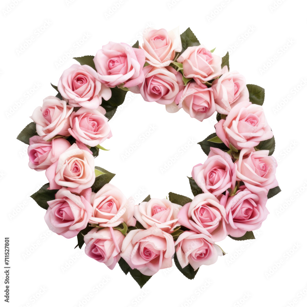 Rose wreath in transparent background Rose wreath in transparent background