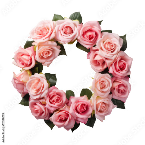 Rose wreath in transparent background © PNG Lab